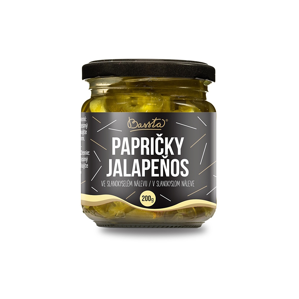 E-shop BASSTA Pálivé papričky jalapenos v slanokyslom náleve 200 g