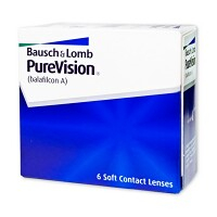BAUSCH & LOMB PureVision mesačné šošovky 6 kusov, Počet dioptrií: -10, Počet ks: 6 ks, Priemer: 14,0, Zakrivenie: 8,6