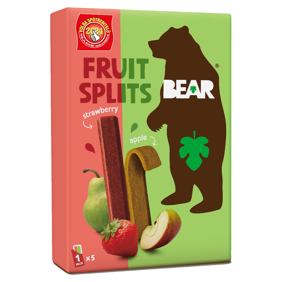 BEAR Fruit Splits sušené ovocie Strawberry & Apple 5x20 g kúpite na Mojalekaren.sk