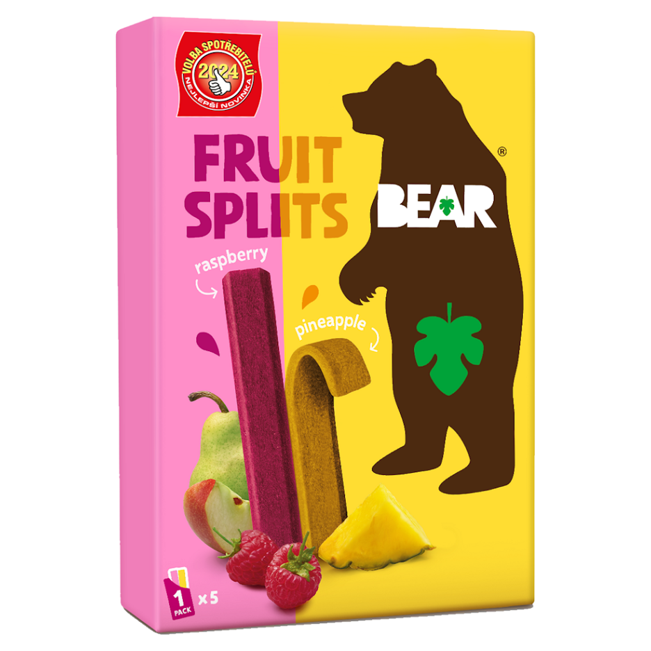 BEAR Fruit Splits sušené ovocie Raspberry & Pineapple 5x20 g kúpite na Mojalekaren.sk