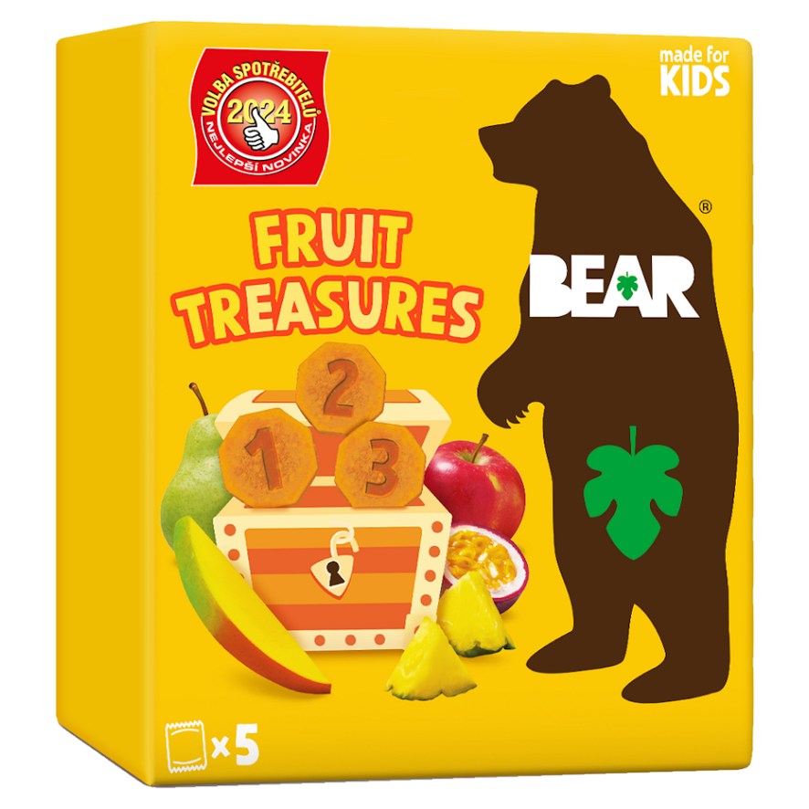 BEAR Fruit treasures tropické mango a marakuja 5 x 20 g