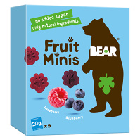 BEAR Ovocné minis malinové a čučoriedkové 5 x 20 g