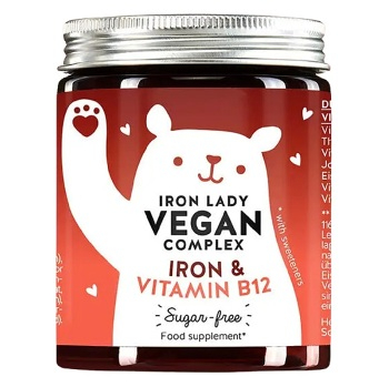 BEARS WITH BENEFITS Iron lady vegan complex 60 kusov, expirácie 01.10.2025 (Železo) - Viaczložkové