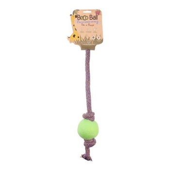 BECO Ball EKO lano s loptičkou pre psov - zelená L