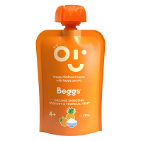 BEGGS Smoothie s jogurtom a tropickým ovocím 4m+ BIO 120 g