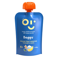 BEGGS Smoothie s ovocím jogurtom a ovsenými vločkami 6m+ BIO 120 g