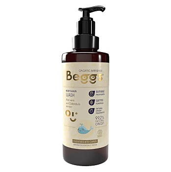 BEGGS Detský sprchový gél na telo aj vlasy 200 ml (Mydlá a sprchové gély) - Vyživujúce, Prírodné, Hypoalergénny, Zvláčňujúci