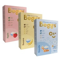BEGGS Mix kaši s plnotučným mliekom 3 x 200 g