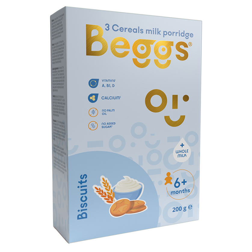 BEGGS Mliečna 3zrnná kaša so sušienkami 200 g kúpite na Mojalekaren.sk