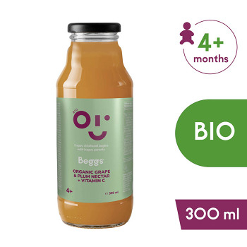 BEGGS Nektár hroznové víno &amp; slivka 4m+ BIO 300 ml (Ovocné šťavy) - BIO - obrázok 2/2
