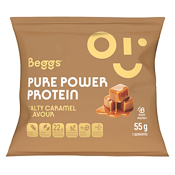 BEGGS Pure Power Protein Salty Caramel 55g (Na energi, pri únave) - Viaczložkové