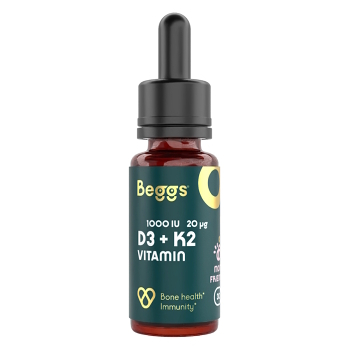 BEGGS Vitamin D3 1000 IU + K2 20 μg 30 ml (Vitamín D) - Viaczložkové, Lipozomálny - obrázok 1/4