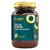 BEGGS Zinc + Copper + Green tea extract 60 kapsúl