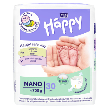 BELLA HAPPY Baby nano detské plienky do 7 kg 30 kusov