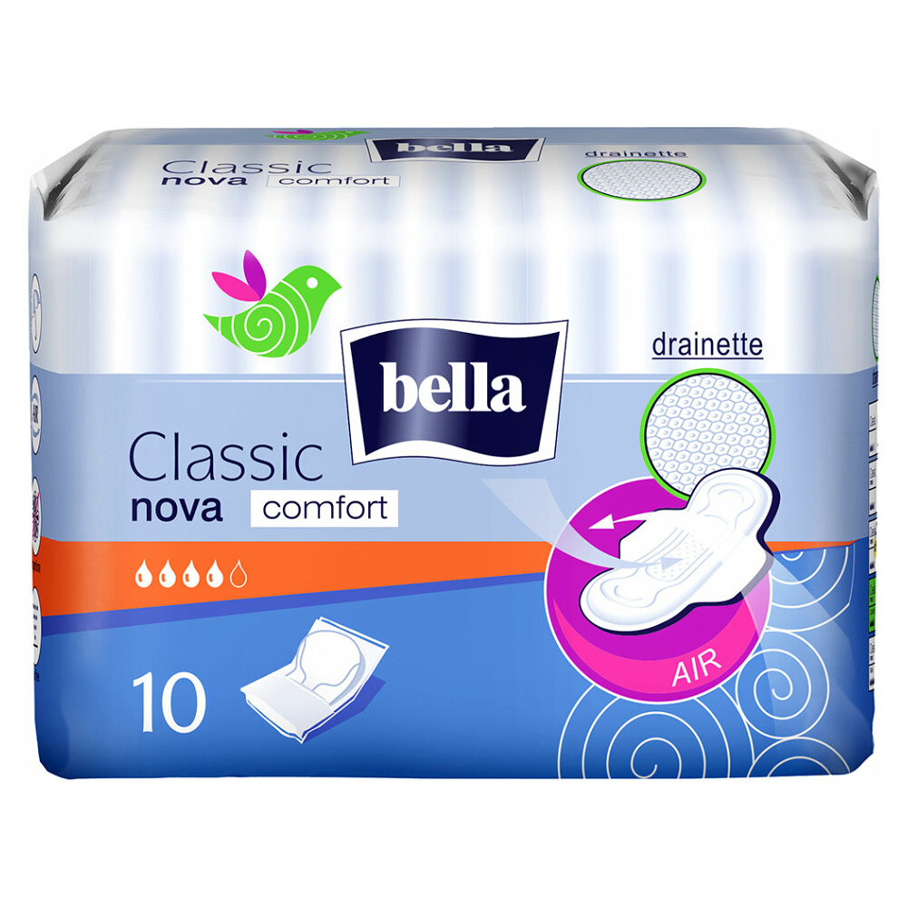 BELLA Classic Nova Comfort Hygienické vložky s krídelkami 10 ks