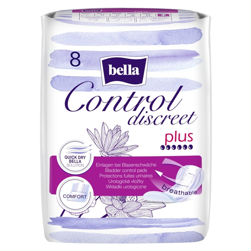 BELLA Control Discreet Plus inkontinenčné vložky 8 ks kúpite na Mojalekaren.sk