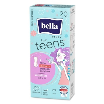 BELLA For Teens slipové vložky Sensitive 20 kusov v balení (Slipové vložky) - Slipové