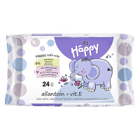 BELLA HAPPY Baby čistiace vlhčené obrúsky s vitamínom E 24 kusov