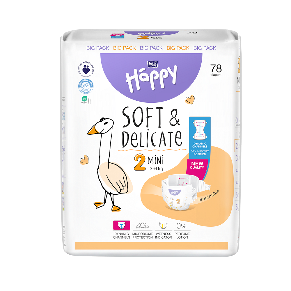 BELLA Baby Happy Soft&Delicate Mini (3-6 kg), 78 ks kúpite na Mojalekaren.sk
