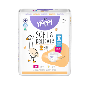 BELLA HAPPY Baby mini 78 kusov (Plienky 2 (3 - 6 kg))