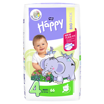BELLA HAPPY Baby maxi big pack detské plienky 8 - 18 kg 66 kusov