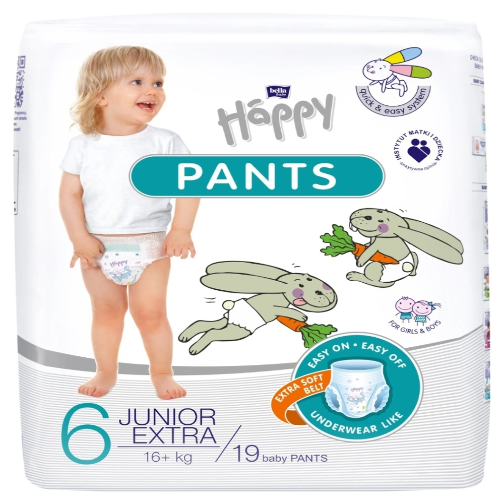 BELLA HAPPY Pants plienkové nohavičky Junior Extra 6 a 19 kusov