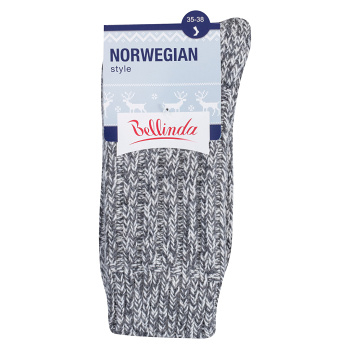 BELLINDA Dámske a pánske zimné ponožky 35-38 sivý melír 1 kus