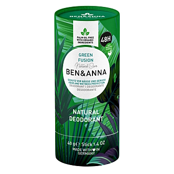 BEN & ANNA Tuhý dezodorant BIO Green Fusion 40 g (Prírodné dezodoranty a antiperspiranty) - Prírodné