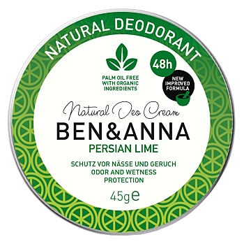 BEN&ANNA Tuhý dezodorant v tégliku Perzská limetka 45 g (Prírodné dezodoranty a antiperspiranty) - Telové
