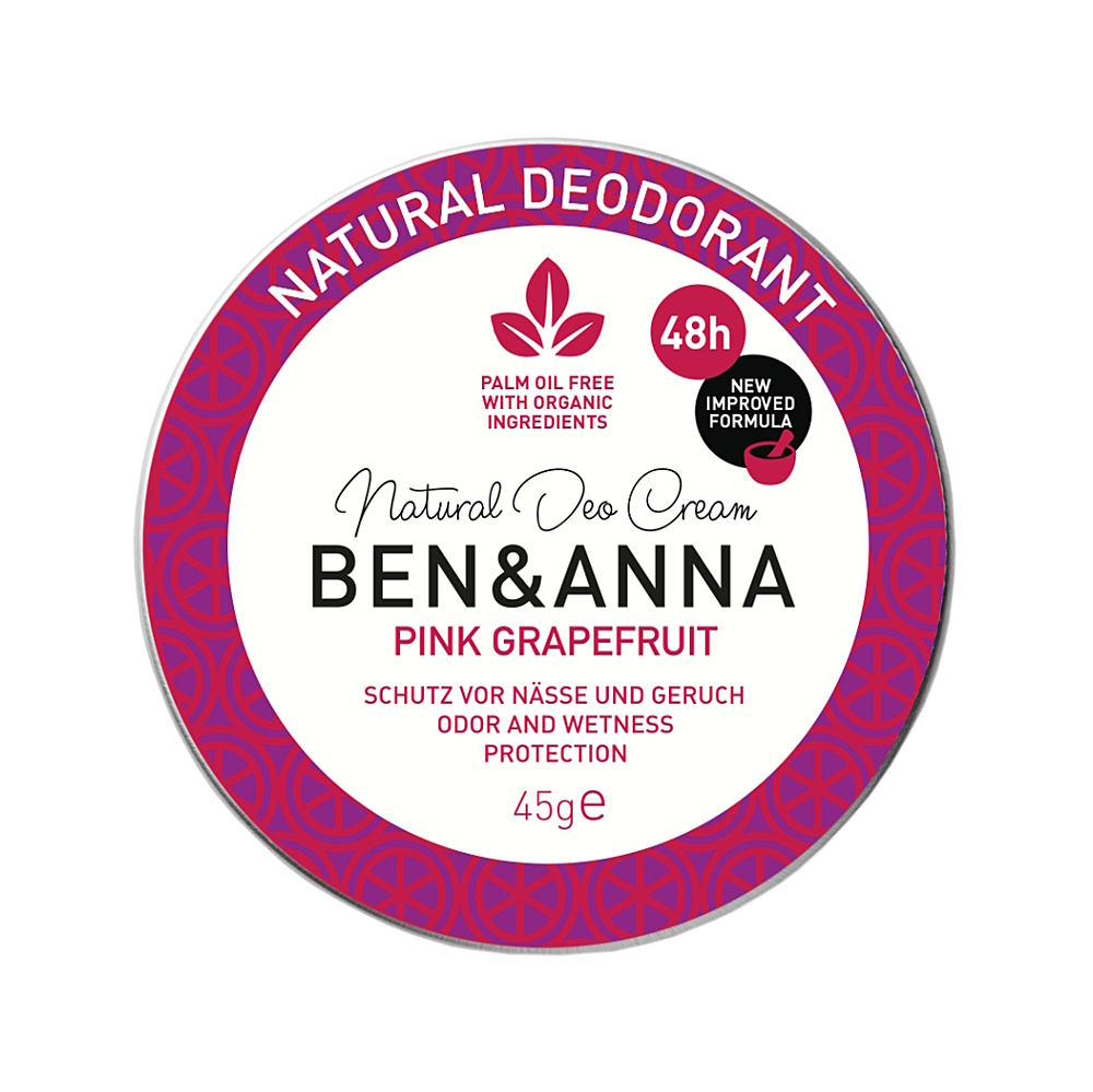 E-shop BEN&ANNA Tuhý dezodorant v tégliku Ružový grapefruit 45 g