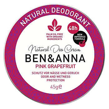 BEN&ANNA Tuhý dezodorant v tégliku Ružový grapefruit 45 g (Prírodné dezodoranty a antiperspiranty) - Telové, Prírodné