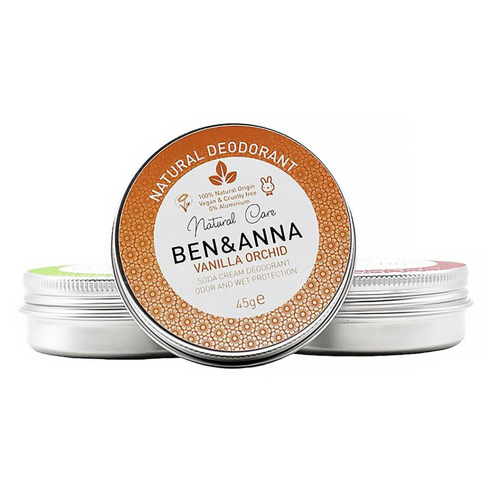 BEN&ANNA Tuhý dezodorant v tégliku Vanilka a orchidea 45 g