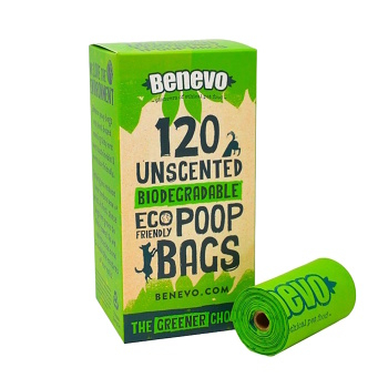 BENEVO Vrecká na exkrementy 120 kusov (Upratovanie po psoch a vrecká na výkaly)