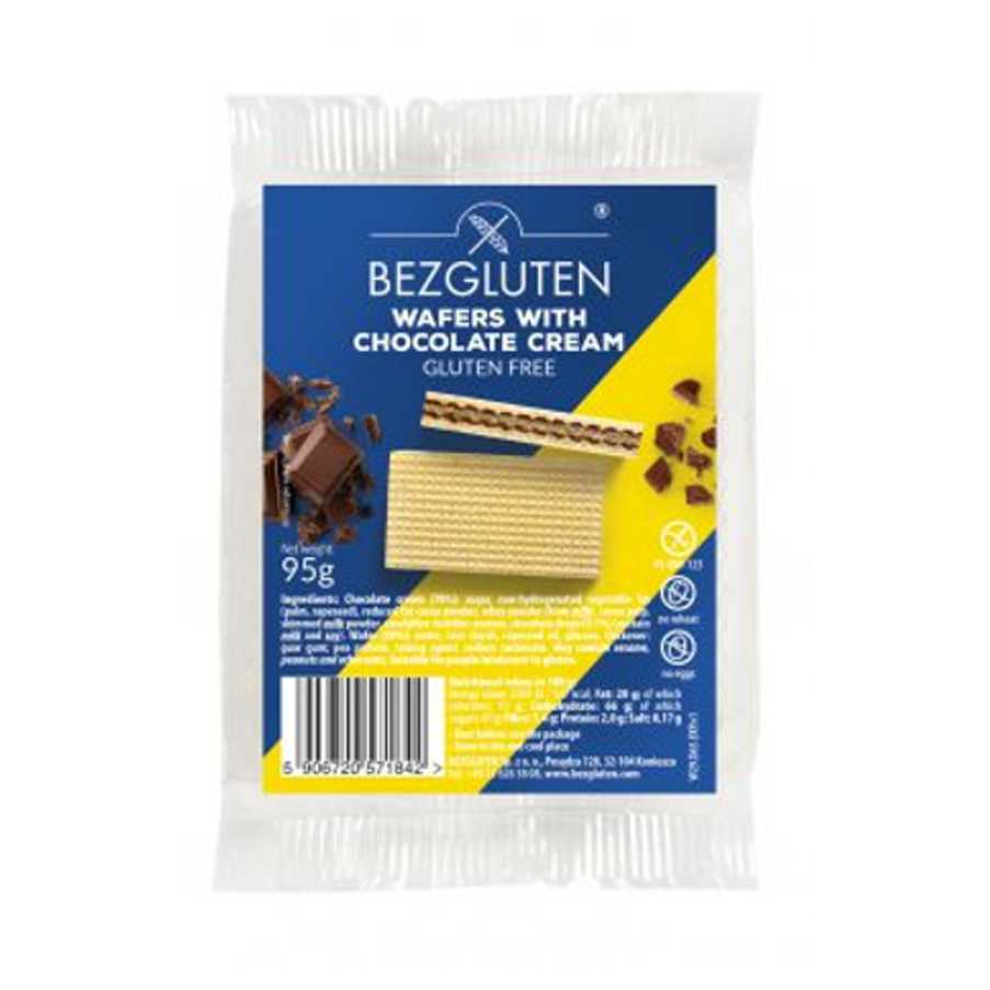 E-shop BEZGLUTEN Oblátky s príchuťou čokoládovou bez lepku 90 g