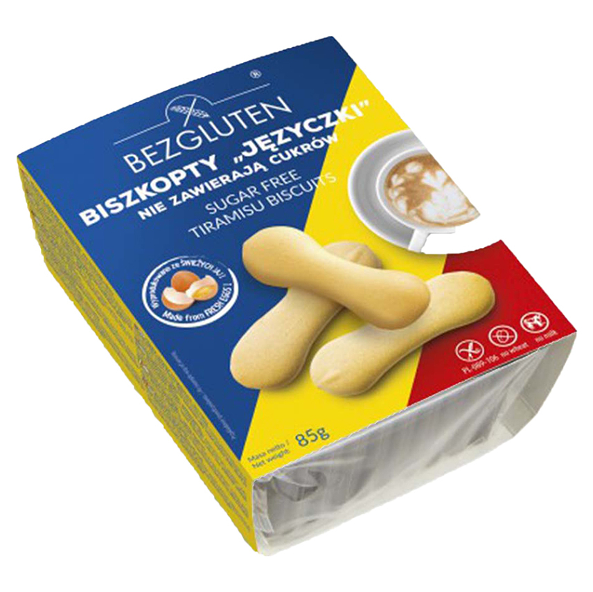 E-shop BEZGLUTEN Piškoty jazýčky bez cukru lepku 85 g