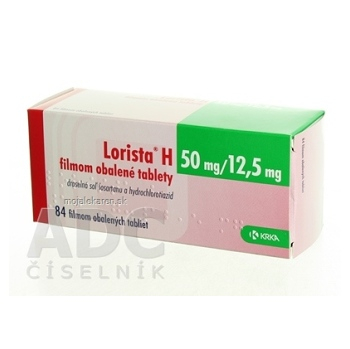 Lorista H 50 mg/12,5 mg tbl flm 50 mg/12,5 mg (blis.Al/PVC/PVDC) 1x84 ks (Lieky na predpis)