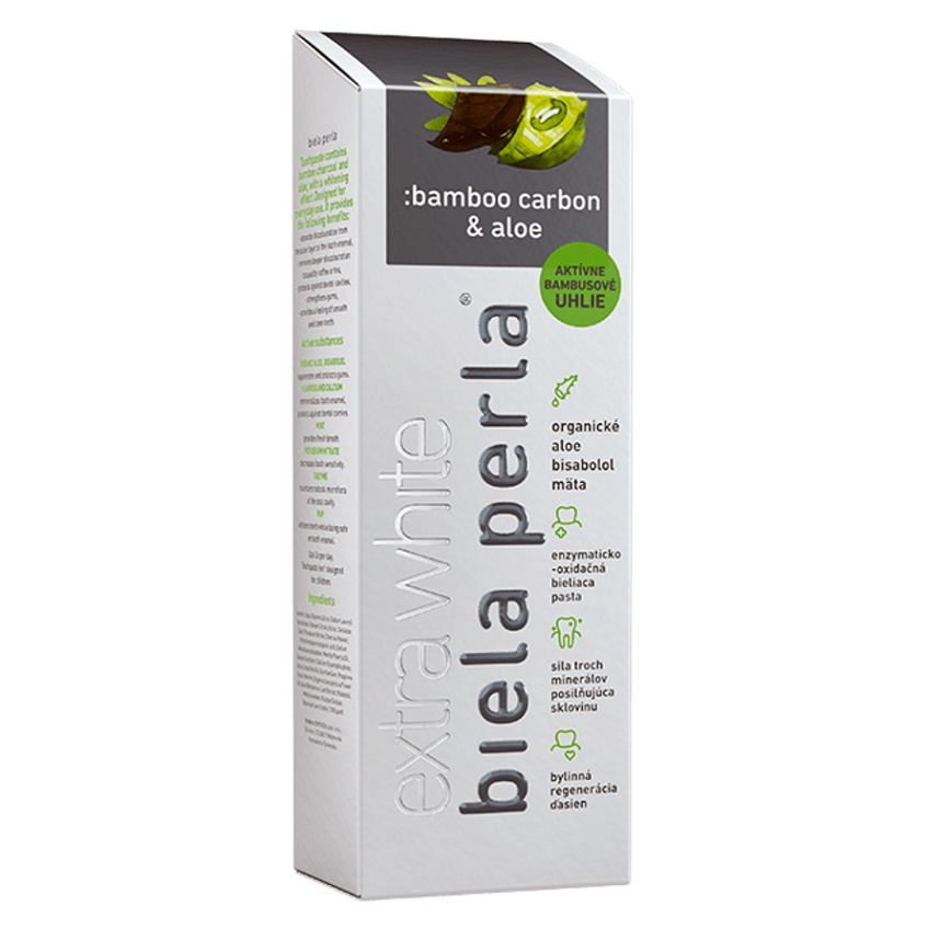 BIELA PERLA Čierna bieliaca zubná pasta bamboo carbon & aloe 75 ml kúpite na Mojalekaren.sk