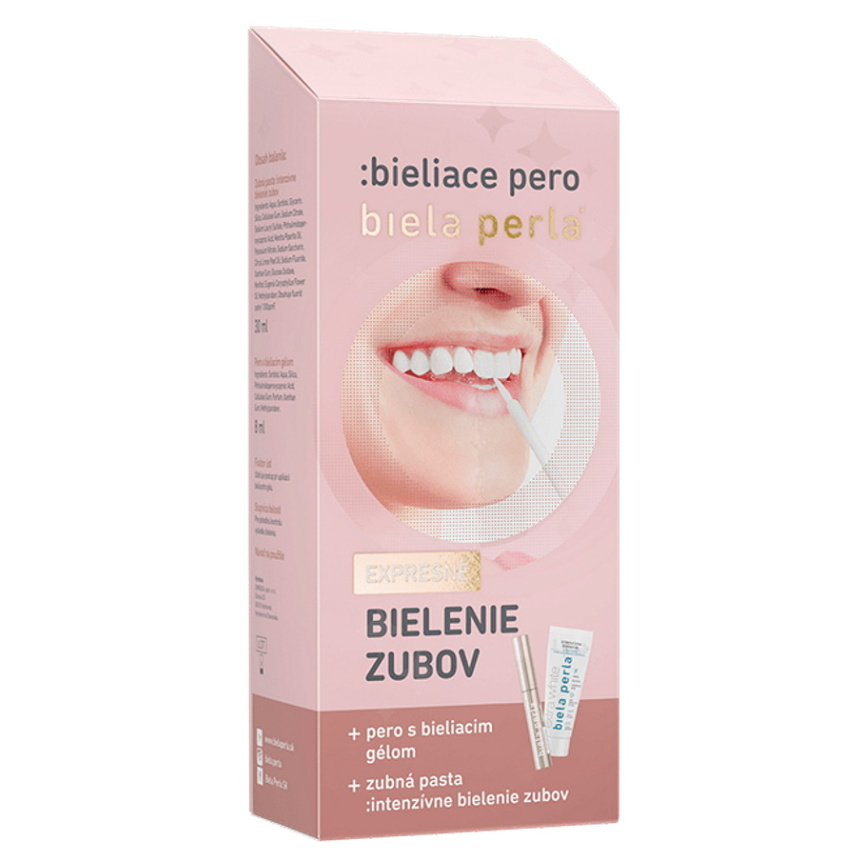 BIELA PERLA Domáce bielenie zubov bieliace pero 8 ml + zubná pasta 30 ml kúpite na Mojalekaren.sk