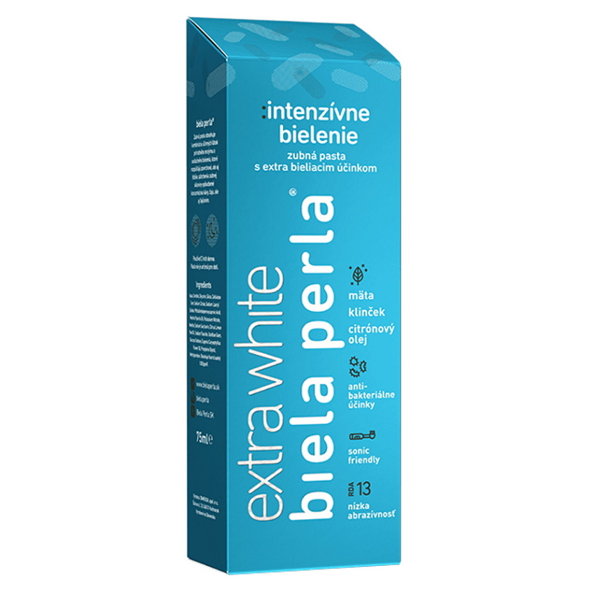 BIELA PERLA Bieliaca zubná pasta intenzívne bielenie 75 ml kúpite na Mojalekaren.sk