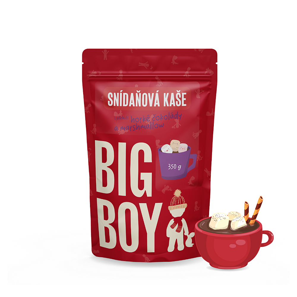 BIG BOY Kaša s príchuťou horúcej čokolády s marshmallow 350 g
