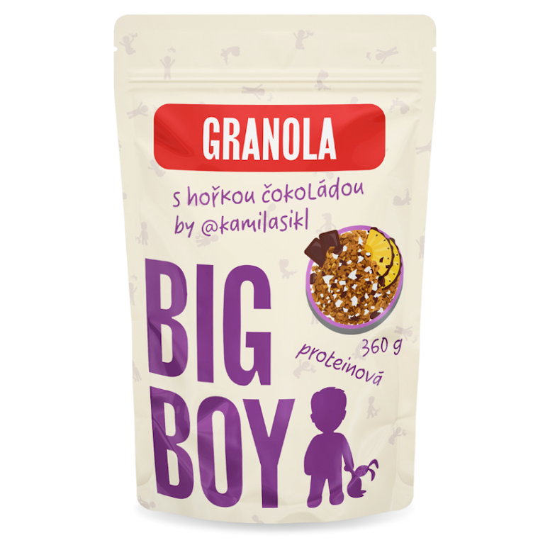BIG BOY Proteínová granola s horkou čokoládou by KamilaSikl 360 g