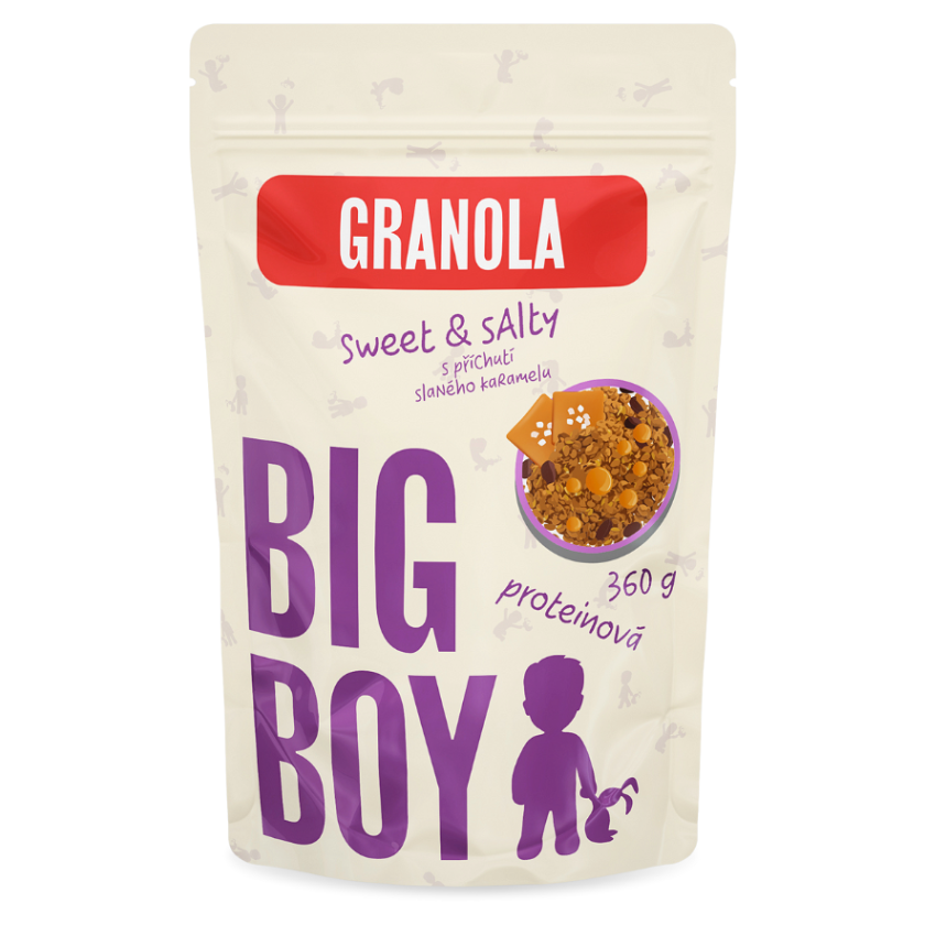 Big Boy Protein granola Sweet and Salty granola príchuť Salted Caramel 360 g kúpite na Mojalekaren.sk