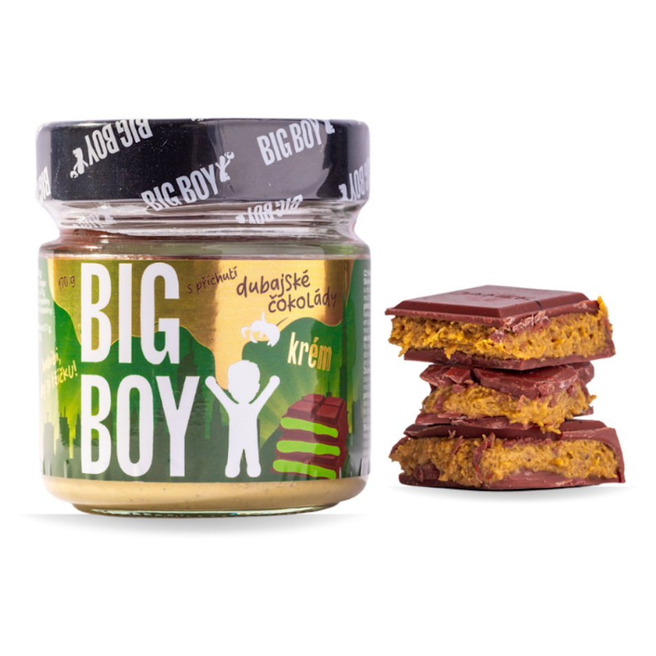Big Boy Pistáciový krém s příchutí dubajské čokolády orechová nátierka 170 g