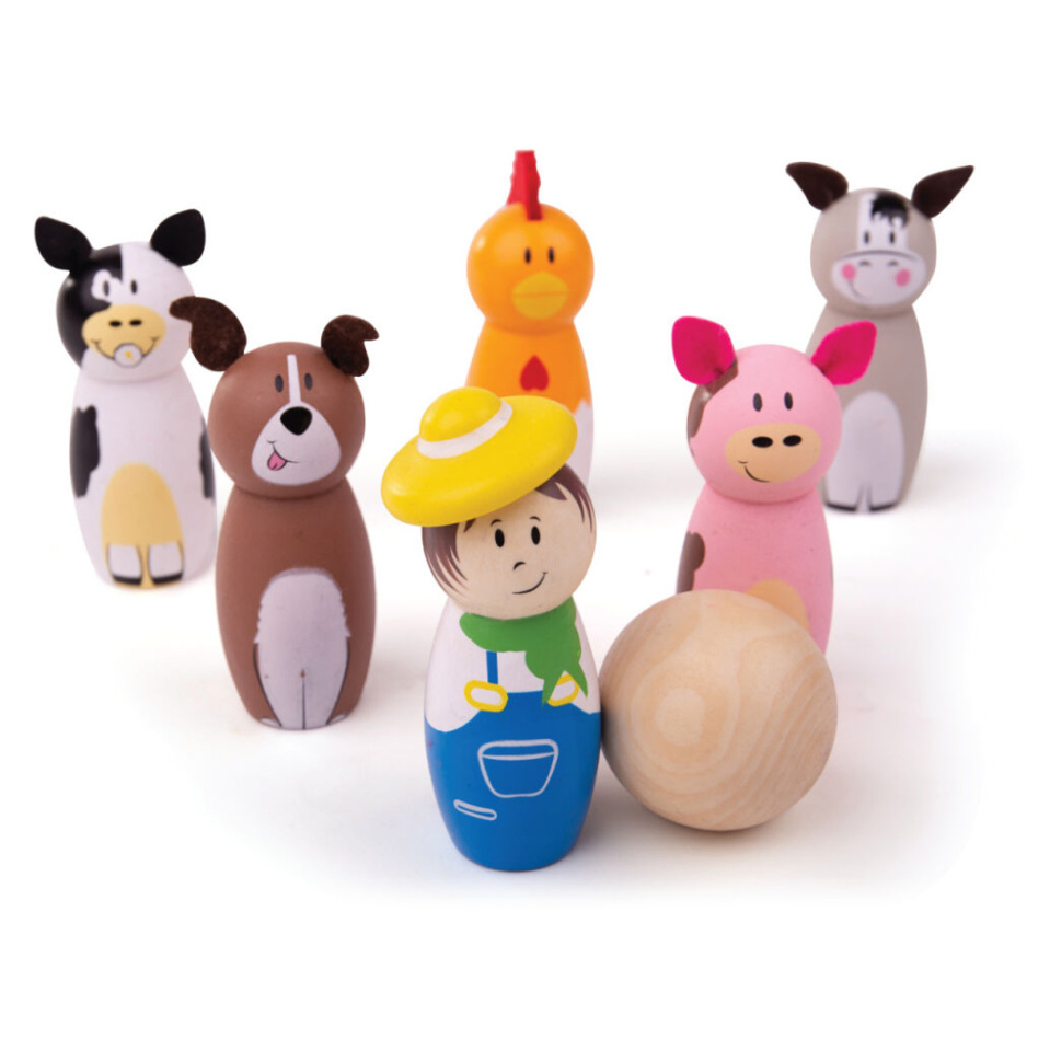 E-shop BIGJIGS Toys drevené kolky farma