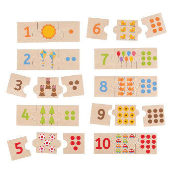 BIGJIGS Toys edukatívne puzzle počítanie