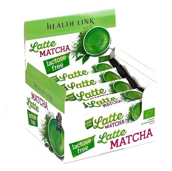 HEALTH LINK Latte matcha bez laktózy a lepku BIO 40 sáčkov + 2 ZADARMO