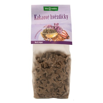 BIO NEBIO Kakaové hviezdičky s Rapadurou BIO 150 g (Sušienky, oblátky) - BIO, Sladké