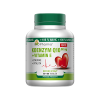 BIO PHARMA Koenzým Q10 Forte 60 mg + Vitamín E 60+60 kapsúl