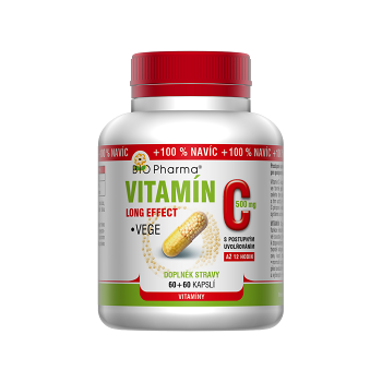BIO PHARMA Vitamín C 500 mg long effect 60+60 kapsúl