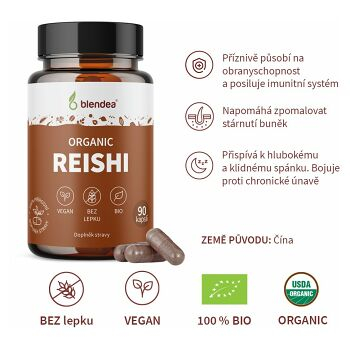 BLENDEA Reishi BIO 90 kapsúl (Reishi) - Jednozložkové - obrázok 2/2